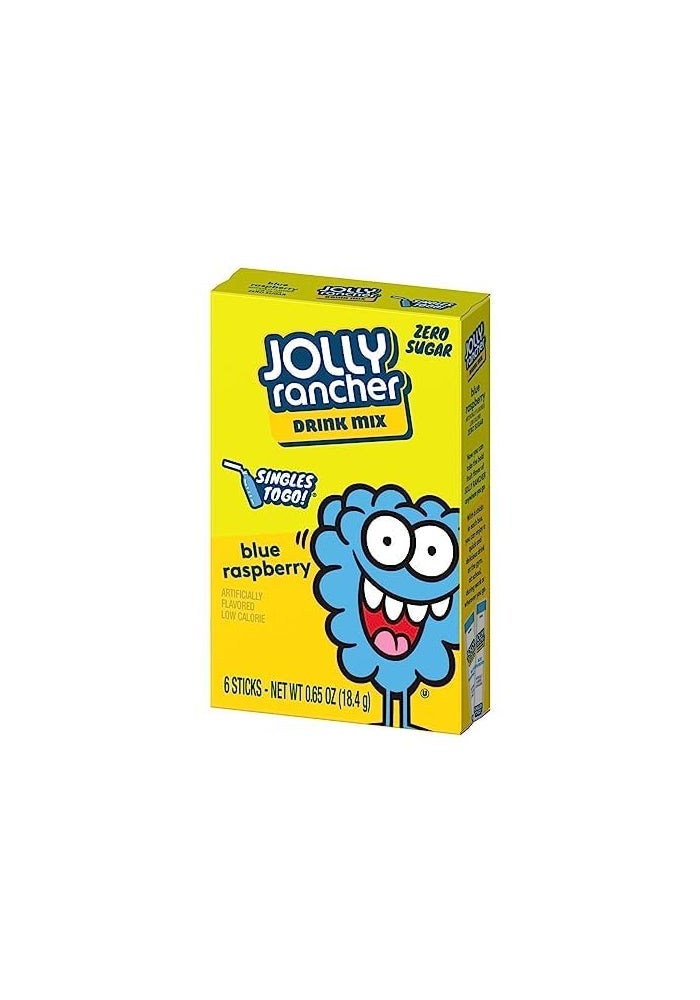 SINGLES TO GO! Jolly Rancher Drink Mix WaterTok Bundle - Blue Raspberry, Green Apple, Watermelon and Cherry Drink Mix - 0.63 Ounce (Pack of 6) - Image 3
